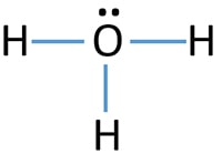 mark lone pairs on oxygen aton in H3O+